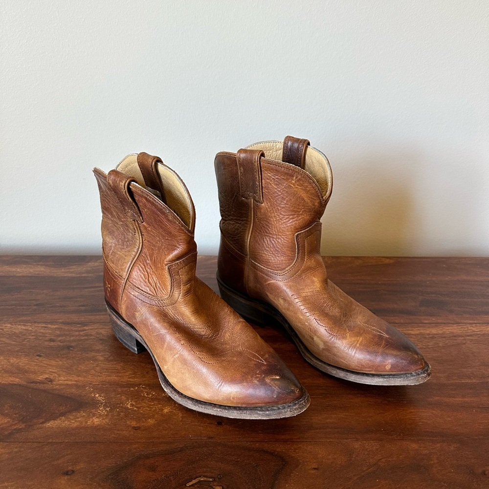 Frye Ankle Cowboy Boots Womens 8.5